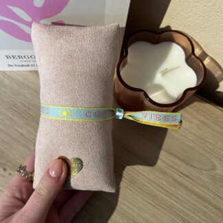 Lint armband good vibes
