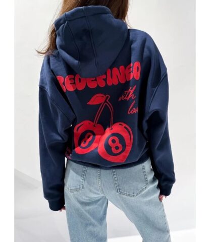 Cherry Hoodie navy M/L