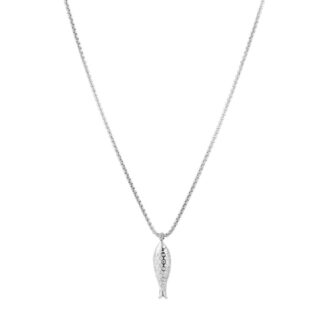 Vis ketting zilver
