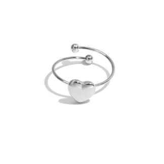Simple little heart ring zilver